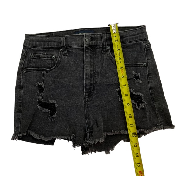 Aeropostale High Waisted Aero Cheeky Jean Shorts Size 8 Cut Off Stretch - Picture 4 of 7